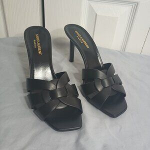 Saint Laurent Black Tribute Mules